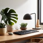Productive home office setup ideas for work.