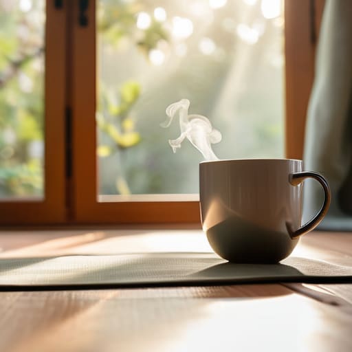 Simple morning routine for wellness ritual.
