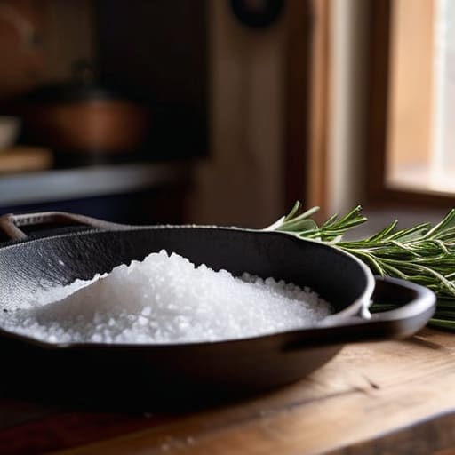 A solid cast iron skillet.