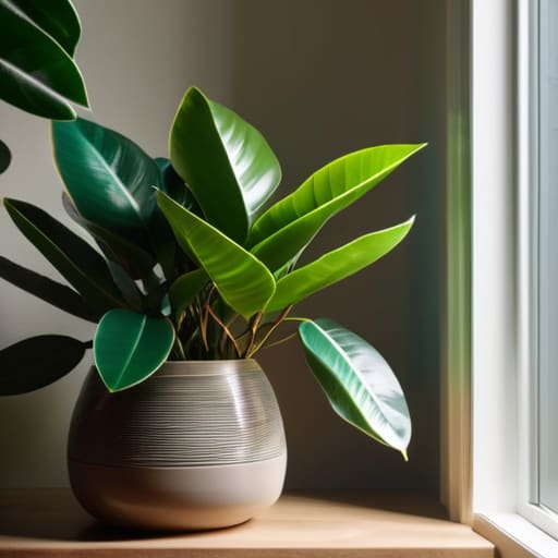ZZ Plant: The Low-Light Legend waxy leaves.