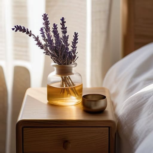 Clear the visual noise on nightstands.
