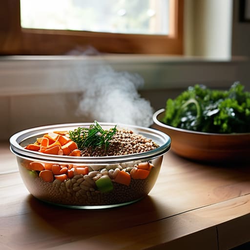 Batch-Cooked Grains and Legumes for meal prep.